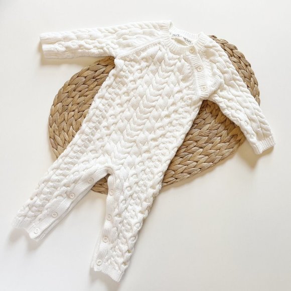 Hope & Henry Other - • Hope & Henry Organic Cable Knit Sweater Romper •